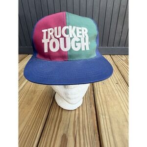 Vintage 90s Jhats Trucker Tough Colorblock SnapBack Embroidered